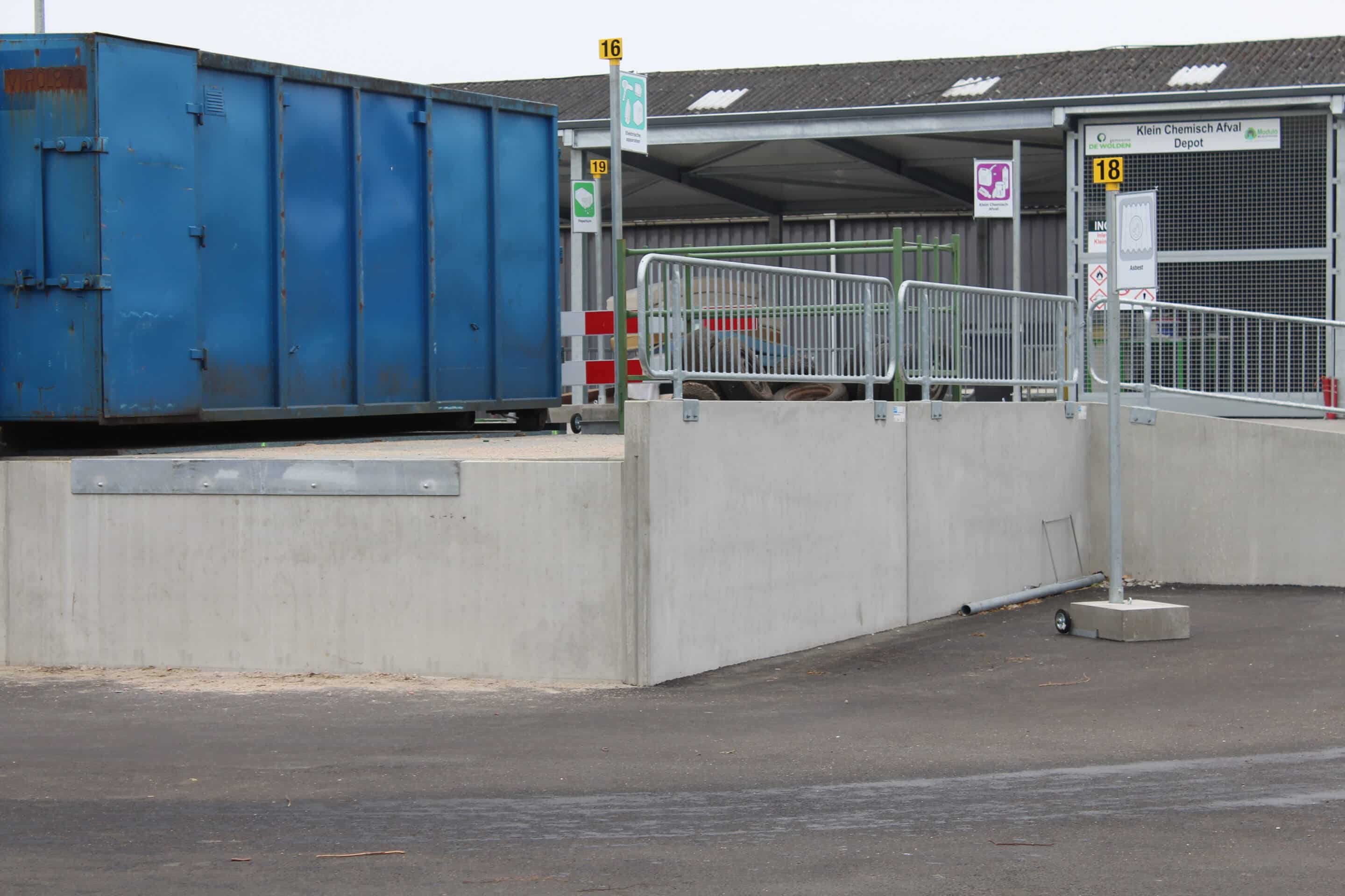 Bosch Beton - Keerwanden voor nieuwe milieustraat in Zuidwolde