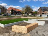 Bosch Beton - Keerwanden voor eerste duurzame schoolplein in Kortrijk (België)